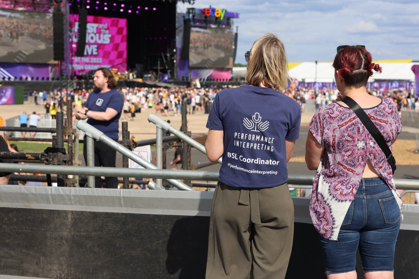 Performance Interpreting working with event organisers at Silverstone